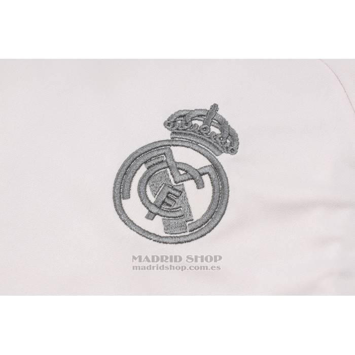 Chandal del Real Madrid Manga Corta 2024-2025 Rosa Claro - Pantalon Corto